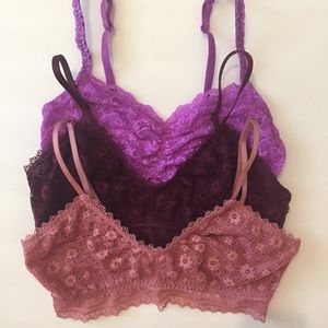 3 Victoria’s Secret Bralette and PINK